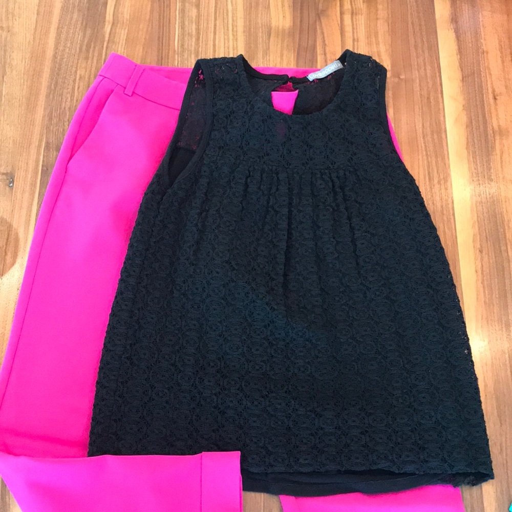 Loveappella black sleeveless top S
